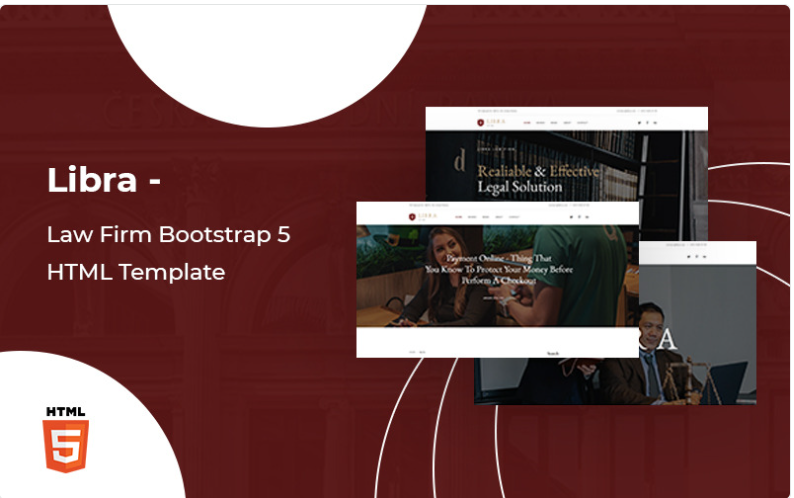 Libra Law Firm Bootstrap 5 Website template Website Template
