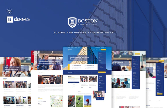 Boston School University Elementor Template Kit