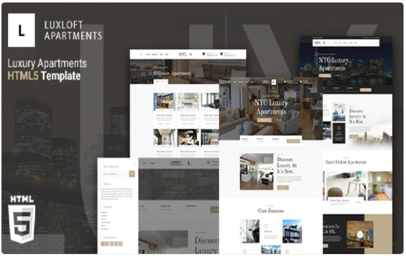 Luxloft Modern Apartment HTML 5 Website Template