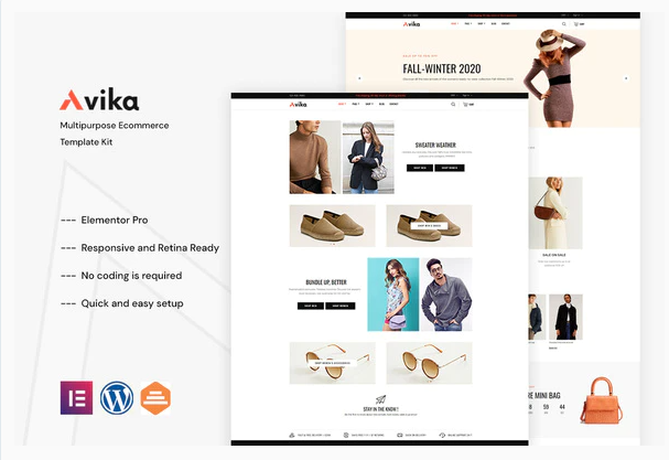 Avika Multipurpose eCommerce Elementor Pro Template Kit