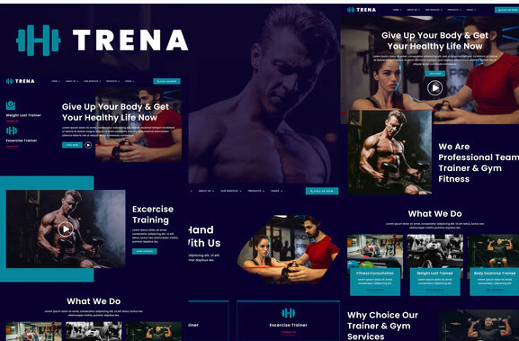 Trena Sport Fitness Trainer Services Elementor Template Kit