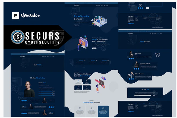 Securs Cyber Security Service Elementor Template Kit 1