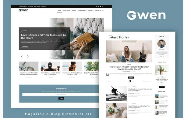 Gwen Blog Magazine Elementor Template Kit