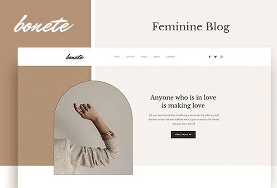 Bonete Feminine Blog Elementor Template Kit