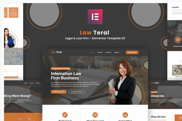 LawTeral Legal Law Firm Elementor Template Kit