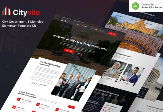 Cityvile – City Government Municipal Elementor Template Kit