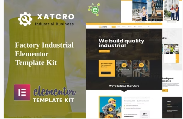 Xatcro Factory Industrial Elementor Template Kit