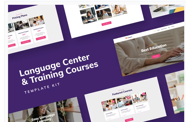 Distance Education Language Center Training Courses Template Kit