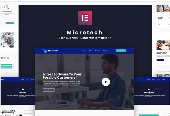 Microtech Tech Business Elementor Template Kit