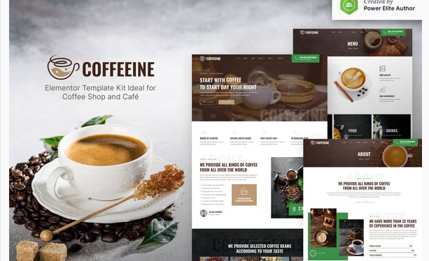 Coffeeine – Coffee Shop Cafe Elementor Template Kit