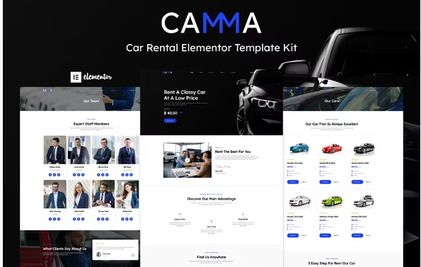 Camma Car Rental Elementor Template Kit