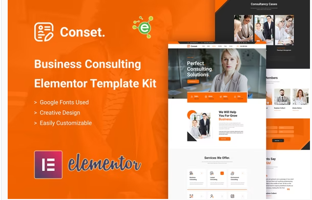 Conset – Business Consulting Elementor Template Kit