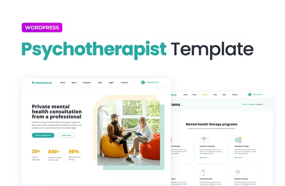 Talking Minds – Psychotherapist Elementor Template Kit