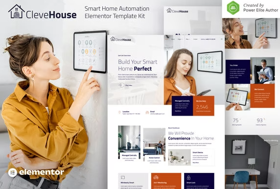 Clevehouse – Smart Home Automation Elementor Template Kit