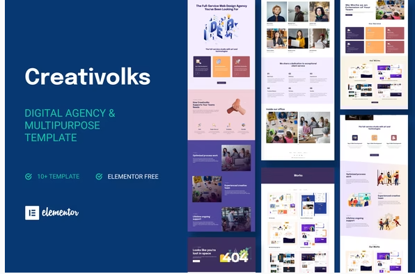 Creativolks Creative Business Agency Elementor Template Kit