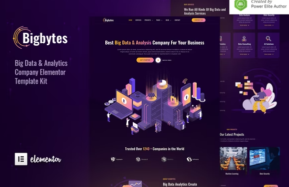 Bigbytes – Big Data Analytics Company Elementor Template Kit