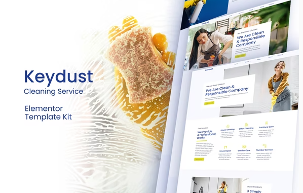 Keydust Cleaning Service Elementor Template Kit