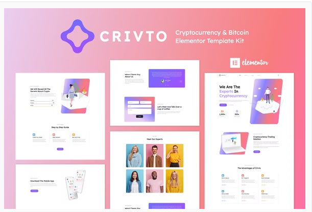 Crivto Cryptocurrency Bitcoin Elementor Template Kit