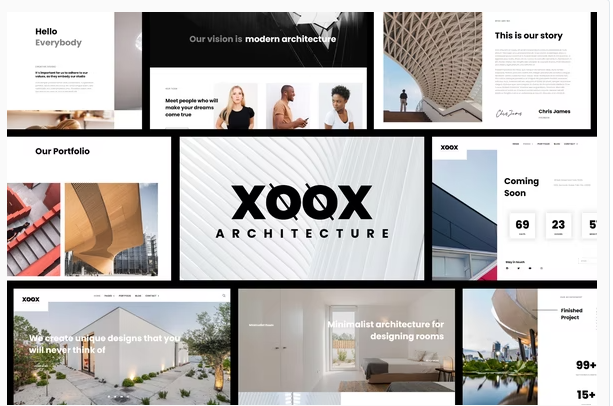 XOOX Architecture Agency Elementor Template Kit