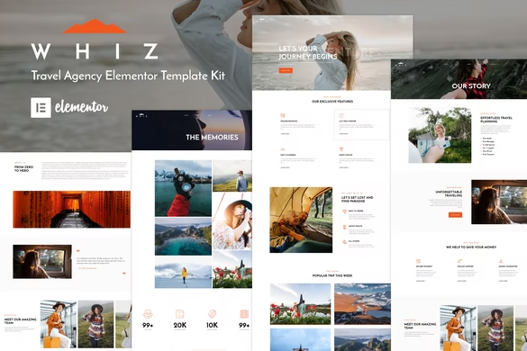 Whiz Travel Agency Elementor Template Kit