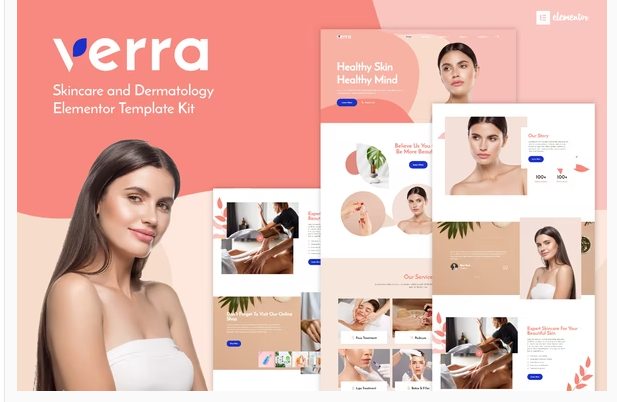 Verra Skincare Dermatology Elementor Template Kit