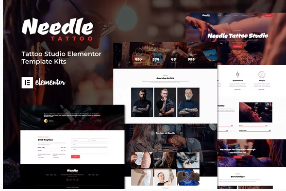 Needle Tattoo Studio Elementor Template Kit