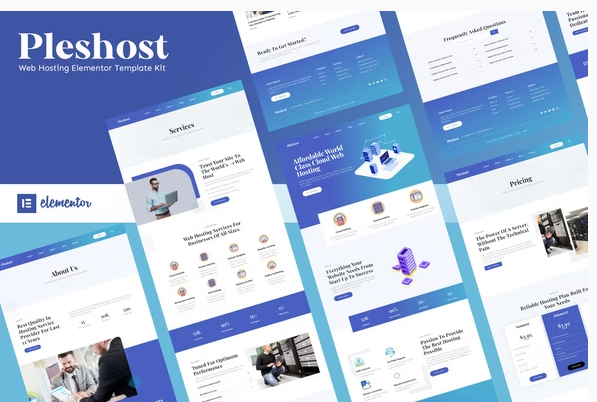 Pleshost Cloud Web Hosting Elementor Template Kit