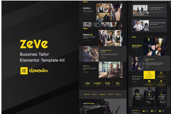 Zeve Tailor Service Elementor Template Kit