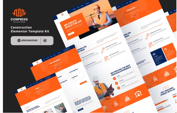 Conpress Construction Service Elementor Template Kit