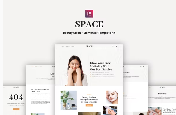 Space Beauty Salon Elementor Template Kit