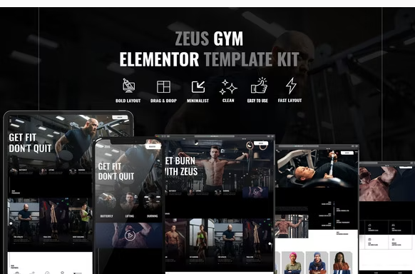 Zeus Gym Fitness Elementor Template Kit