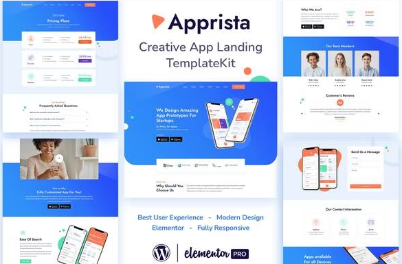 Apprista Creative App Landing Elementor Template Kit