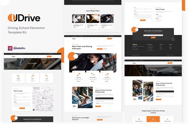 Udrive Driving School Elementor Template Kit