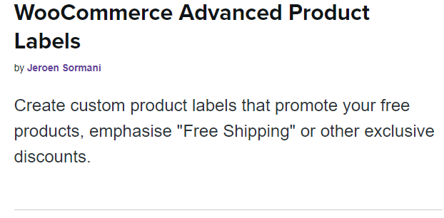 WooCommerce Advanced Product Labels