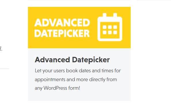 Ninja Forms – Advanced Datepicker