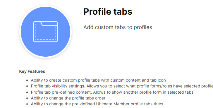 Ultimate Member – Profile Tabs