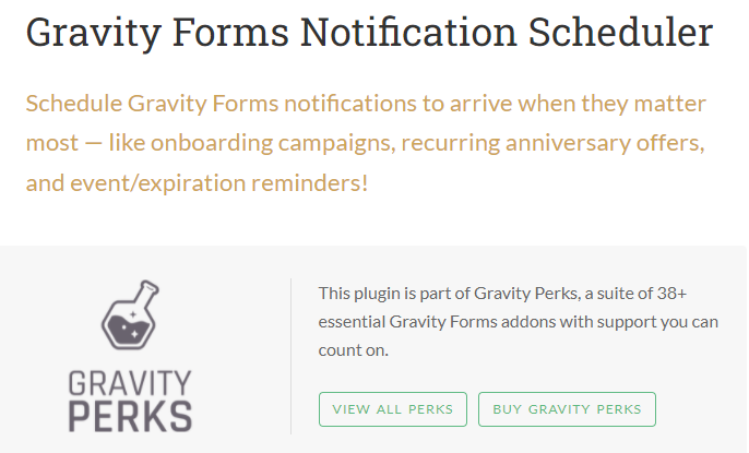 Gravity Perks – Notification Scheduler