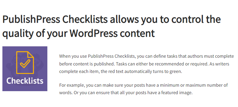 PublishPress – Checklists Pro