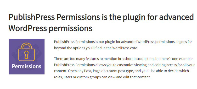 PublishPress – Permissions Pro