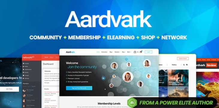 Aardvark Community Membership BuddyPress Theme