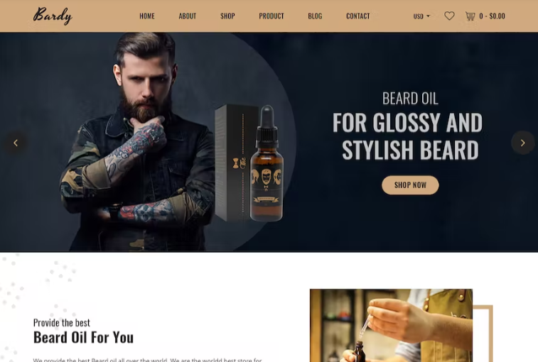 Bardy Beard Oil Shopify Theme