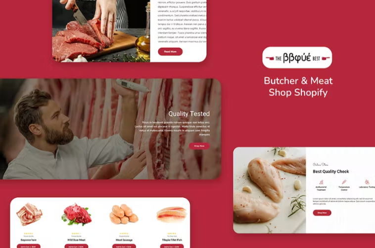 BBque Food Butcher Meat Shop Shopify Theme 1