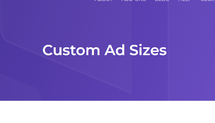 AdSanity – Custom Ad Sizes