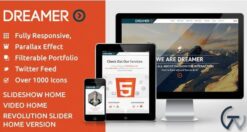 Dreamer – Photo & Video Parallax WordPress Theme 3.1