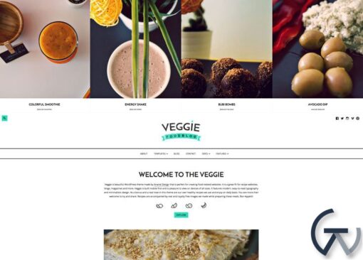 veggie food blog wordpress theme