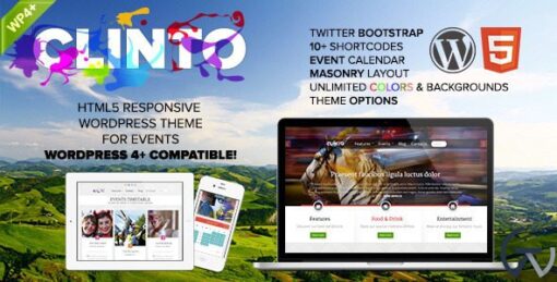 Clinto HTML5 Responsive WordPress Theme for Events