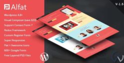 Alfat Super Flat Landing Page WordPress Theme 1.5