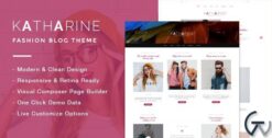 Katharine Modern Fashion Blog WordPress Theme 1.0