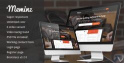 Meminz Download Software Landing Page Theme