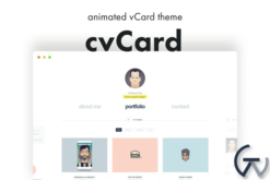 cvCard Animated vCard Resume WordPress Theme